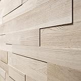 Wooden Wall Design - Paneles de pared de roble texturizado en 3D, diseño de madera de roble, modelo OZO (1 m2)