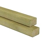 Gartenwelt Riegelsberger Listones de madera de pino impregnado 40 x 70 mm, longitud 190 cm, madera de construcción 4 lados cepillada lisa