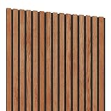 Lameo - paneles acusticos 240x60cm - listones de madera - molduras de madera - paneles acusticos decorativos - paneles acusticos insonorizacion - (1, Sapelli)