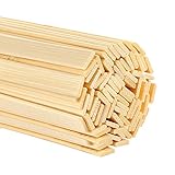 Pllieay 100 palillos de bambú natural para manualidades (40x0.9x0.2cm)