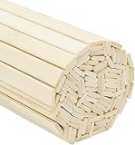 Belle Vous Set Palo de Madera Bambú Extra Largo Natural (Pack de 100) Madera para Manualidades - Varilla de Madera 40cm Resistentes para Proyectos